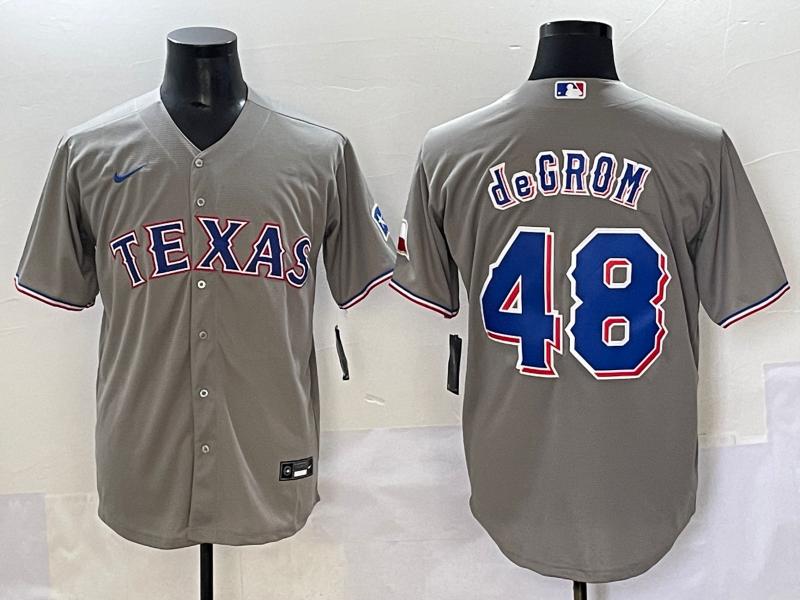 Men's Texas Rangers Jacob deGrom #48 Gray Limited Jersey